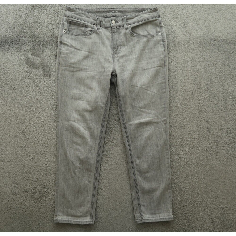 Chico's Light Gray Boyfriend Ankle Jeans